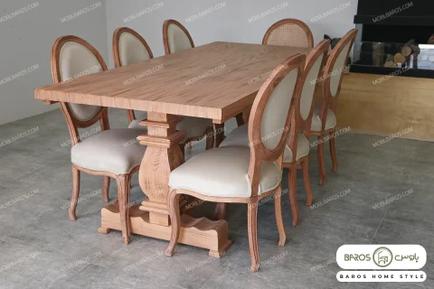 میز ناهارخوری چوبی کلاسیک مدل دکورا کد ۵ خرید باروس 5 (5)