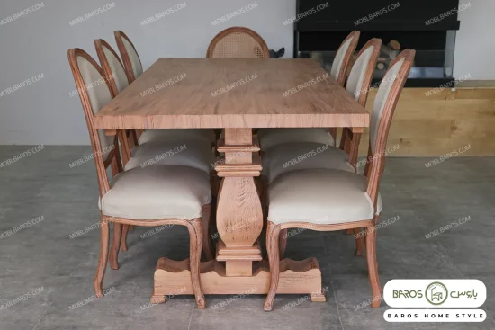 میز ناهارخوری چوبی کلاسیک مدل دکورا کد ۵ خرید باروس 5 (6)