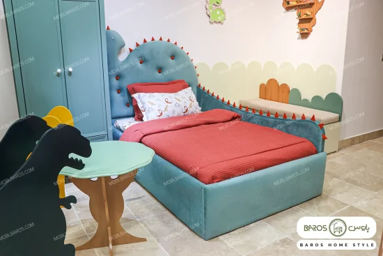 تخت خواب کودک و نوجوان جدید مدل دایناسور خرید باروس 56 (4)