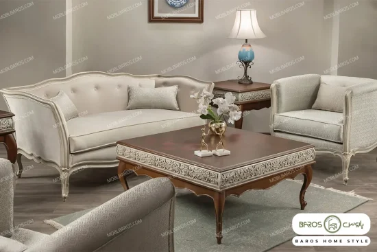 مبل نئوکلاسیک جدید و سفارشی سمانا خرید باروس 4523 (2)