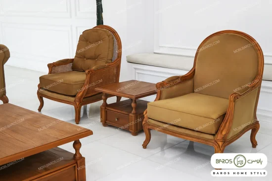 مبل نئوکلاسیک راشل پلاس و راحتی چستر کد ۳ خرید مبل باروس 456 (10)