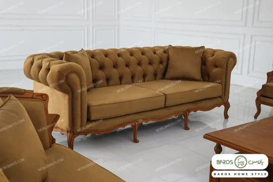 مبل نئوکلاسیک راشل پلاس و راحتی چستر کد ۳ خرید مبل باروس 456 (12)