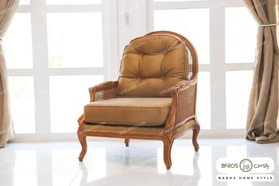 مبل نئوکلاسیک راشل پلاس و راحتی چستر کد ۳ خرید مبل باروس 456 (3)