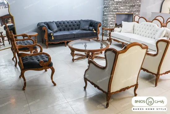 مبل کلاسیک رومینا و کینگ و چستر نیکا خرید مبل باروس 56 (5)