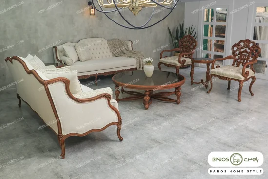 مبل کلاسیک ۷ نفره کینگ و رومینا کد ۴ خرید باروس (1)