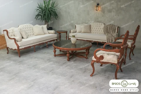 مبل کلاسیک ۷ نفره کینگ و رومینا کد ۴ خرید باروس (2)