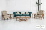 مبل کلاسیک ۸ نفره کاجی و راحتی چستر و فرانسوی خرید باروس 56 (10)