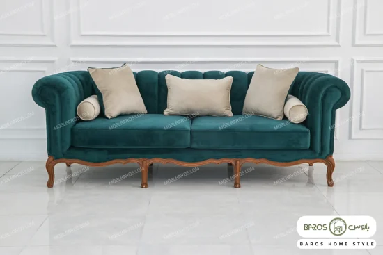 مبل کلاسیک ۸ نفره کاجی و راحتی چستر و فرانسوی خرید باروس 56 (11)