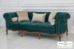 مبل کلاسیک ۸ نفره کاجی و راحتی چستر و فرانسوی خرید باروس 56 (12)