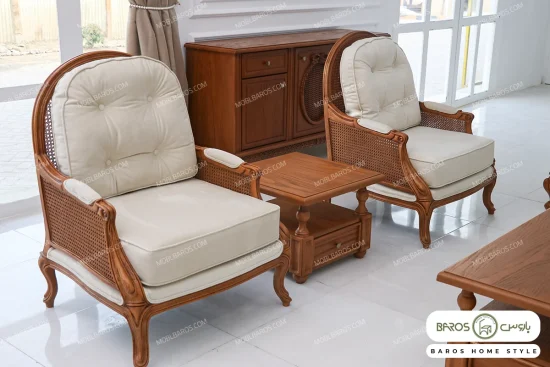 مبلمان ۷ نفره نئوکلاسیک ابزاری فرانسه و روما خرید باروس 589 (4)