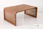 میز جلو مبلی و عسلی چوبی حصیری پوکو کد ۲ باروس11 (7)