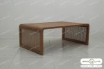 میز جلومبلی و عسلی چوبی حصیری پوکو کد ۲ خرید باروس (2)