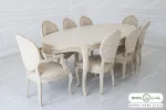 میز ناهارخوری کلاسیک و چوبی مدل لورنزو کد ۶ خرید باروس 45 (2)