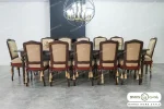 میز ناهارخوری ۱۲ نفره کلاسیک و چوبی لورنزو جدید خرید باروس (4)