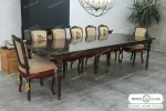 میز ناهارخوری ۱۲ نفره کلاسیک و چوبی لورنزو جدید خرید باروس (8)