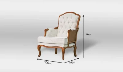 راهنمای اندازه مبل تک فرانسه 400x235 راهنمای اندازه مبل تک فرانسه 400x235