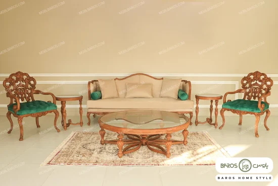 ست مبلمان ۷ نفره کلاسیک خاص و شیک کینگ کد ۸ خرید باروس (5)