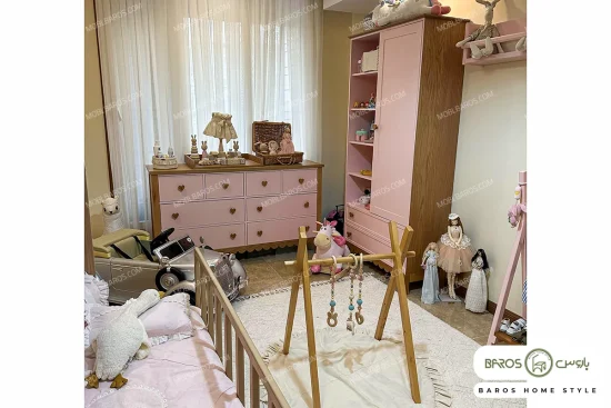 سیسمونی اتاق نوزاد رنگ صورتی مدل الینا کد ۲ خرید باروس (2)