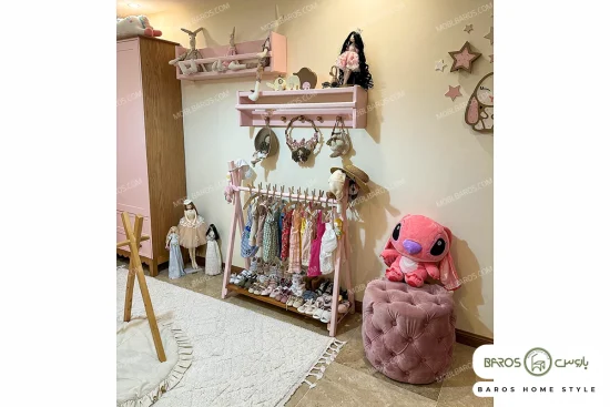 سیسمونی اتاق نوزاد رنگ صورتی مدل الینا کد ۲ خرید باروس (3)