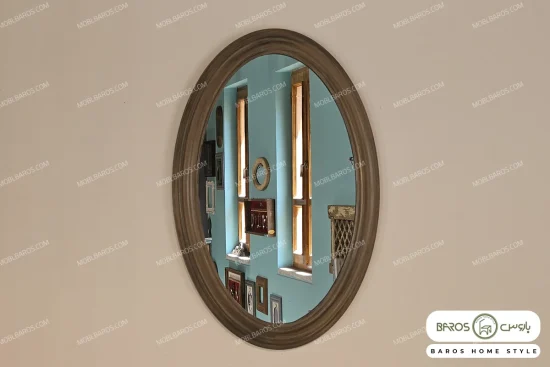 قاب آینه جدید و مدرن بیضی باروس