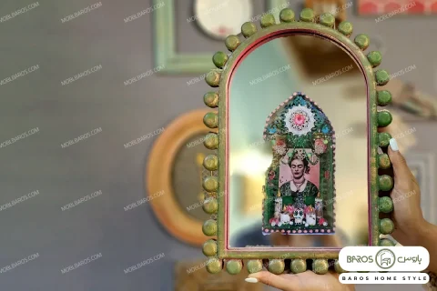 قاب چوبی جدید با آیینه طرح فریدا