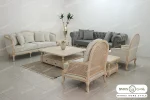 مبل 8 نفره کلاسیک گندم، جورجیا چستر شیاره، روما خرید مبل باروس 1012 (1)