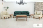 مبل راحتی سبز و کرم کمجا و ظریف آرون کد ۴ خرید باروس 56 (4)