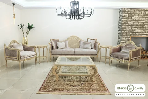 مبل نئوکلاسیک مصری و کاجی خرید باروس (1)