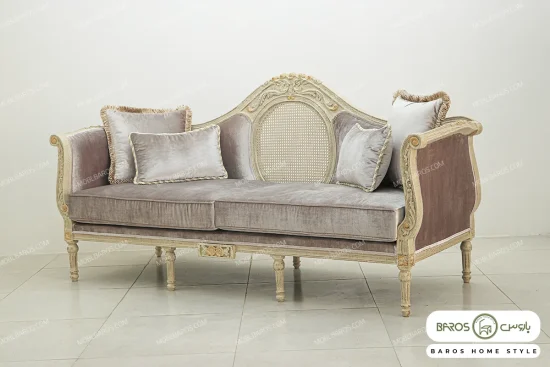 کاناپه ۳ نفره کلاسیک چوبی جدید مصری