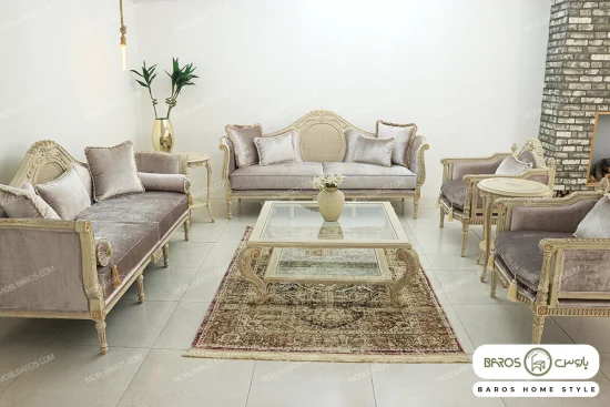 مبل نئوکلاسیک مصری و کاجی خرید باروس (7)