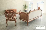مبل نئوکلاسیک نیم ست ۵ نفره کاجی و کینگ خرید باروس (2)
