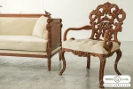 مبل نئوکلاسیک نیم ست ۵ نفره کاجی و کینگ خرید باروس (6)