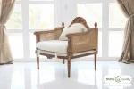 مبل تک نفره کلاسیک جدید کاجی کد ۴