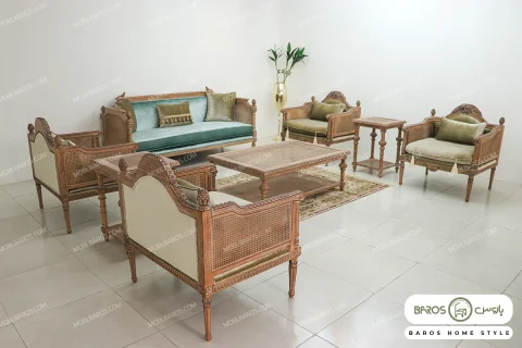 مبل نئوکلاسیک کاجی مدل ۷ نفره کد ۳ خرید باروس 65 (8)