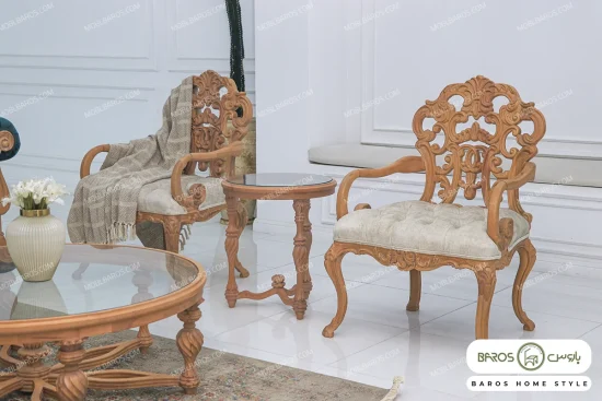 مبل کلاسیک منبت کاری کینگ روما جورجیا چستر کد ۲ خرید باروس 65 (3)