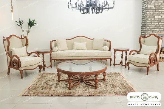 مبل کلاسیک و راحتی ۱۰ نفره کینگ و چستر نیکا خرید باروس (4)