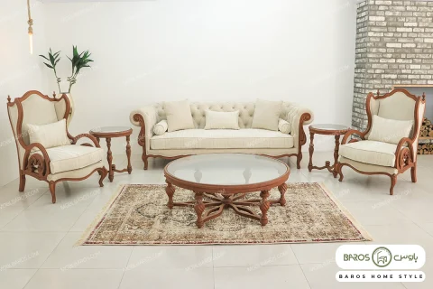 مبل کلاسیک و راحتی ۱۰ نفره کینگ و چستر نیکا خرید باروس (5)