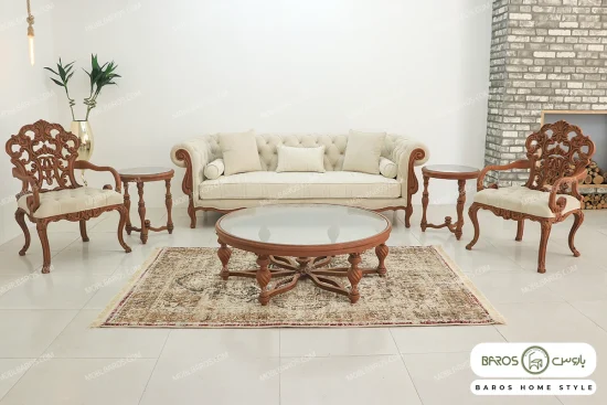 مبل کلاسیک و راحتی ۱۰ نفره کینگ و چستر نیکا خرید باروس (6)