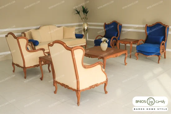 مبل کلاسیک ۷ نفره کینگ و رومینا کد ۴ خرید مبل باروس (9)