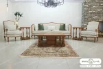 مبل ۸ نفره کلاسیک گندم و مبل چستر نیکا و روما و 1011فرانسوی خرید مبل باروس (9)