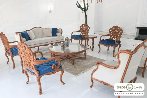 مبل ۹ نفره کلاسیک خاص و شیک کینگ و رومینا خرید باروس 45 (1)