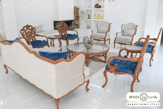 مبل ۹ نفره کلاسیک خاص و شیک کینگ و رومینا خرید باروس 45 (2)