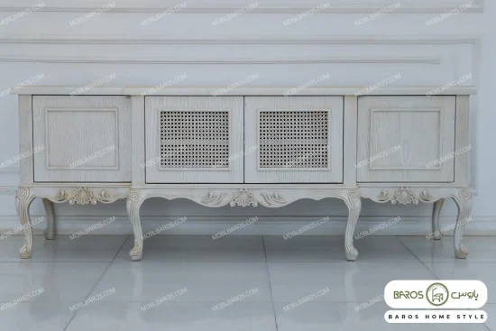 میز تلویزیون مدل حصیری رومینا تولیدی مبل باروس (1)