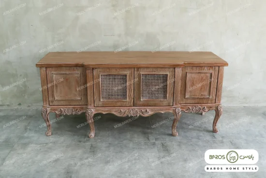 میز تلویزیون مدل حصیری رومینا خرید باروس 65 (1)