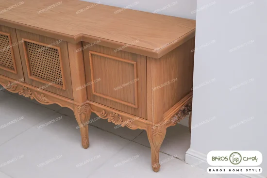 میز تلویزیون چوبی حصیری رومینا خرید باروس 47 (4)