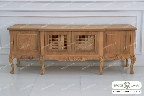 میز تلویزیون چوبی حصیری رومینا خرید باروس 47 (5)