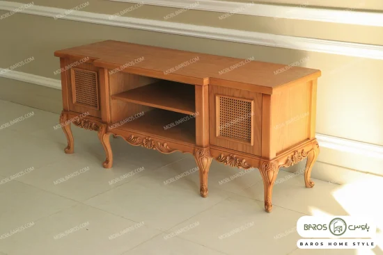 میز تلویزیون چوبی حصیری رومینا کد ۲ خرید باروس 56 (3)