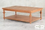 میز جلو مبلی و عسلی حصیری کاجی خرید مبل باروس (2)