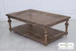 میز جلو مبلی و عسلی حصیری کاجی کد ۲ باروس 14 (5)