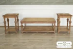 میز جلو مبلی و عسلی حصیری کاجی کد ۲ باروس 58 (2)